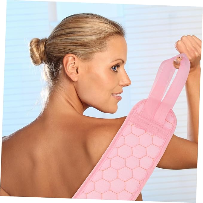 LIFKOME 2pcs Exfoliating Bath Strap Scrubber Back Cleaning Glove for Deep Cleansing and Relaxation for Spa Massages and Daily Bathing