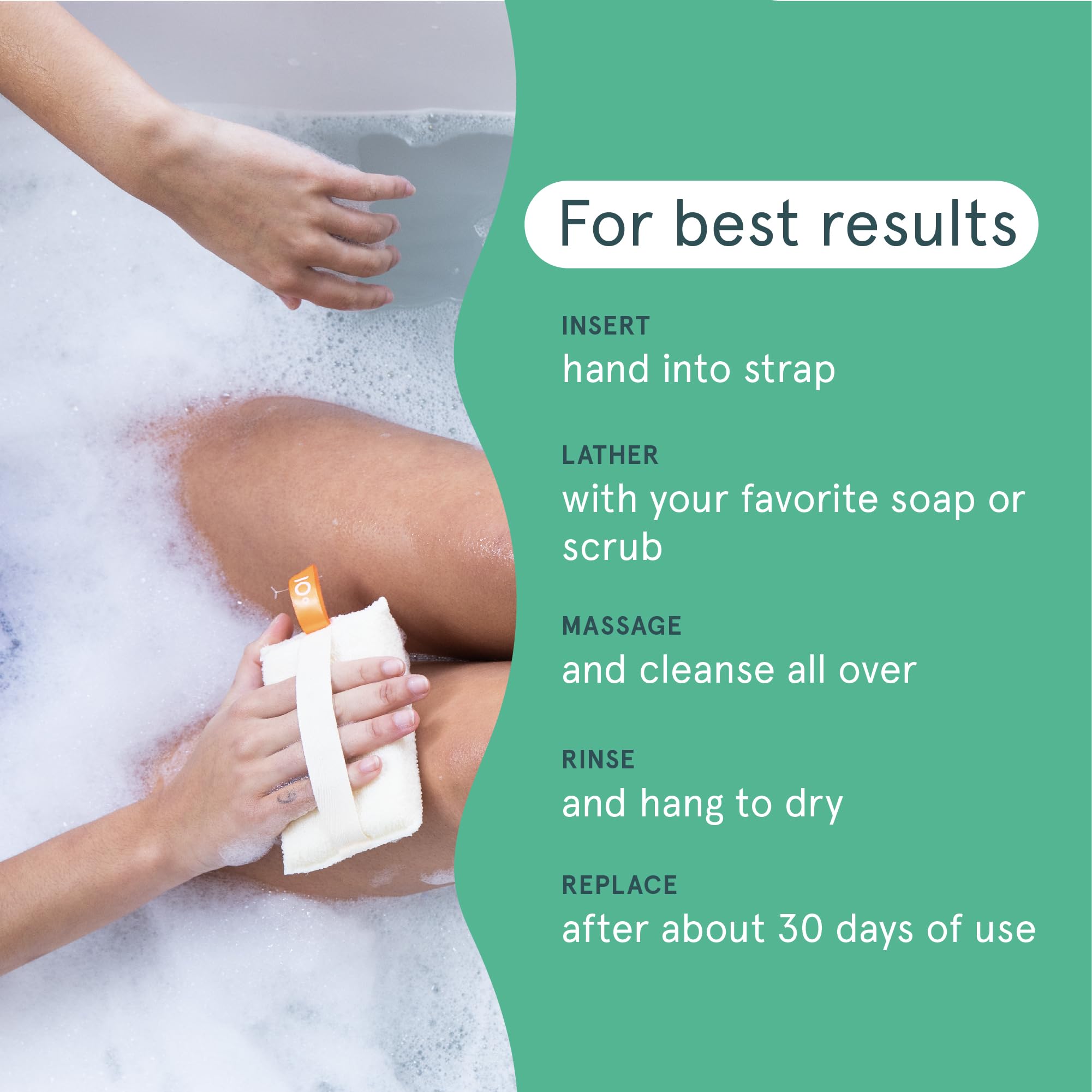 Cleanlogic Organic Cotton Small Exfoliating Body Scrubber (3.3 x 5.5 in) – Deep Cleansing Shower Exfoliator for Athletes, Fast-Drying Dead Skin Remover for Full Body – 3 Count Value Pack