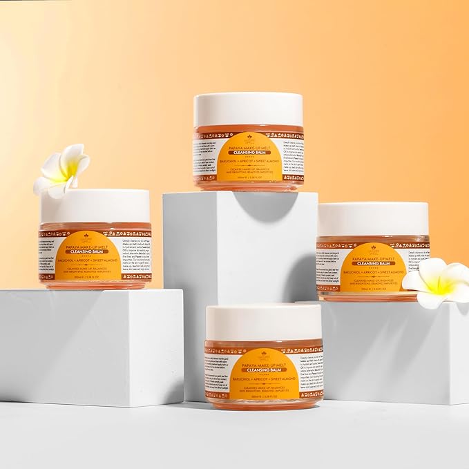 Nature Spell Papaya Cleansing Balm, Gently Removes Makeup, 3.38 Fl Oz