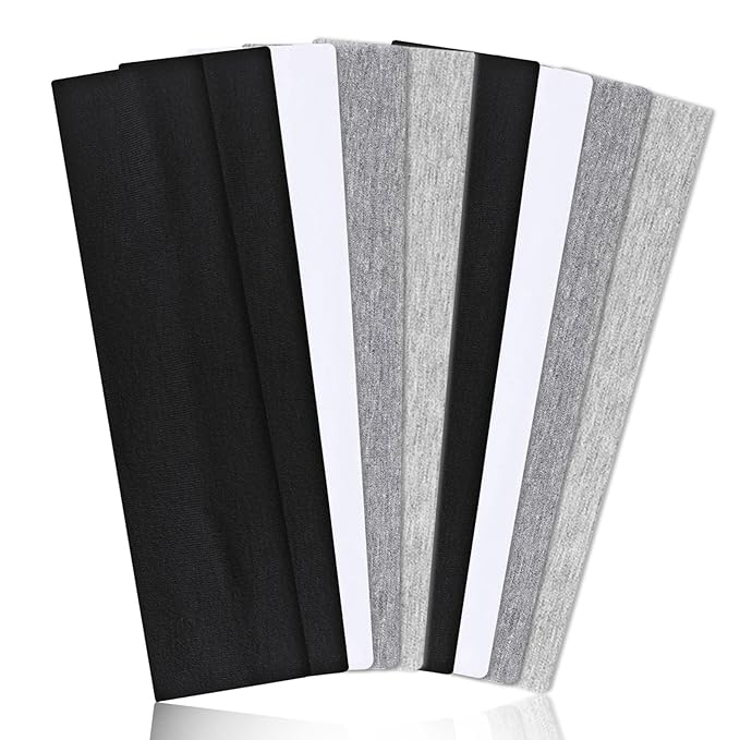 9 Pack Headbands For Women Non Slip Elastic Womens Headbands Head Bands For Women'S Hair Soft Cotton Cloth Fashion Headband For Daily Workout Sports Running Yoga