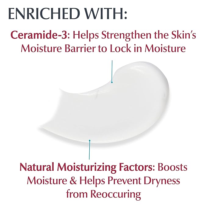 Eucerin Advanced Repair Body Cream, Urea Enriched, Unscented Body Cream for Dry Skin With Triple Moisturizing Complex, 8 OZ Tube