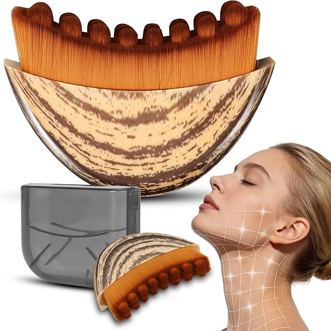 Pnctho Lymphatic Contour Face Brush-Yellow