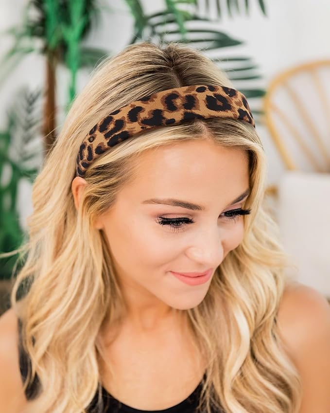 Headbands for Women - 1 Inches Wide Headbands - Solid Color Headband Fashion Hair Accessories- Trendy Women Girls Non Slip Fashion Hair Bands- Thick Elastic Hair Bands for Women's Hair 6PCS