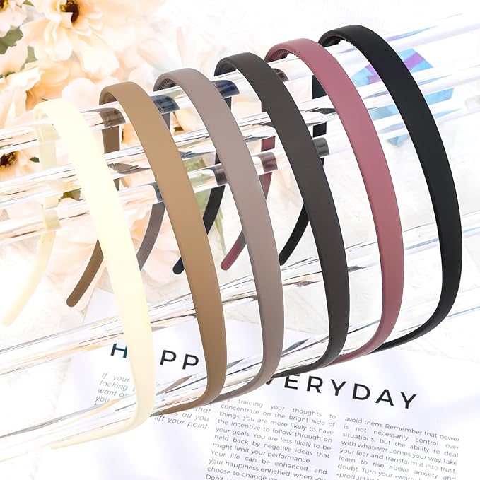 Hapdoo Sunglasses Headband for Women No Pressure Matte Non Slip Head Bands for Women’s Hair with Teeth, Comfortable Sun Glasses Headband 6PCS Thin Plastic Hairbands