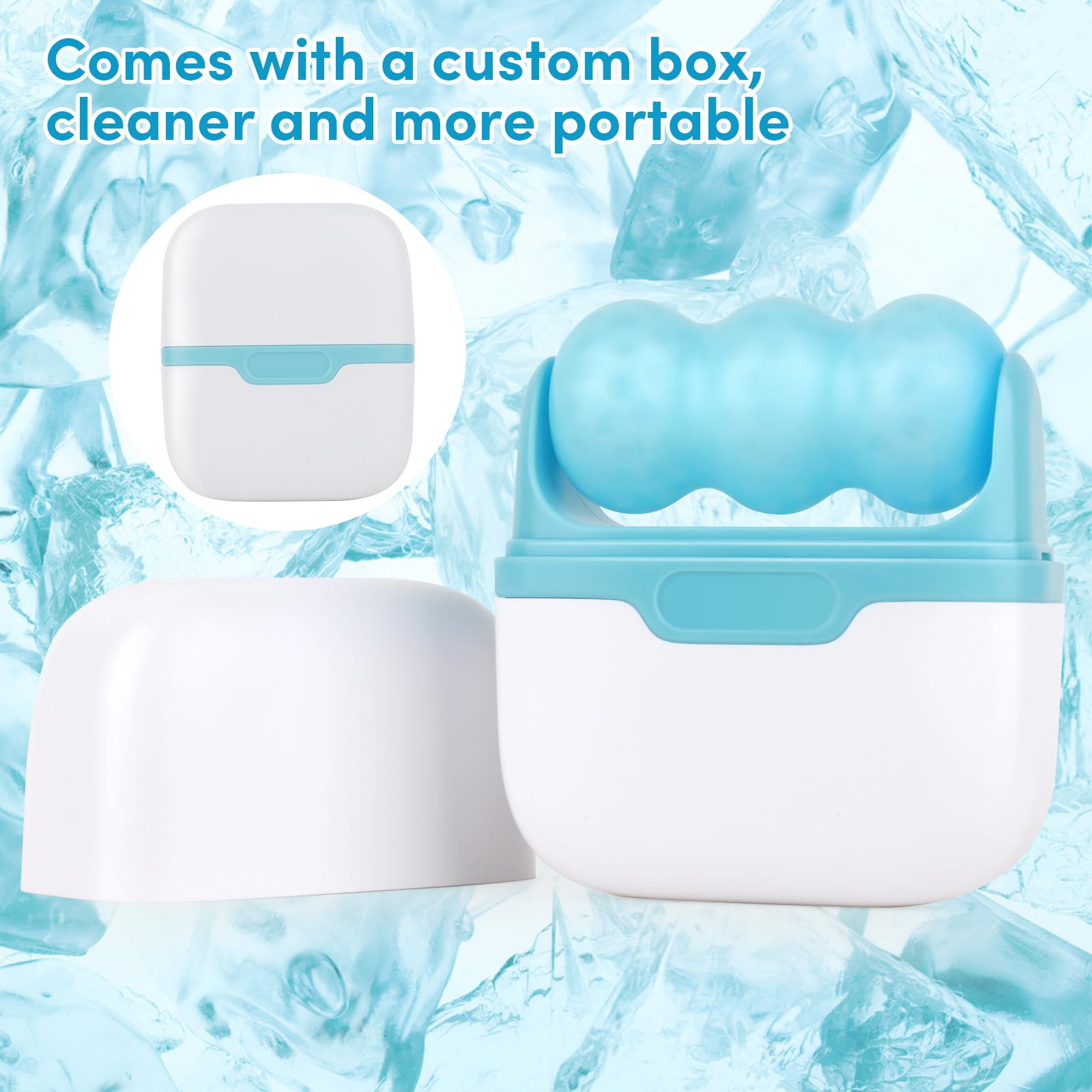 Fronnor Ice Roller for Face,Eyes,Cooling to Tighten Brighten Complexion,Soothing Skin Care Tool,Massager Under Eye Puffiness,Gift for Women
