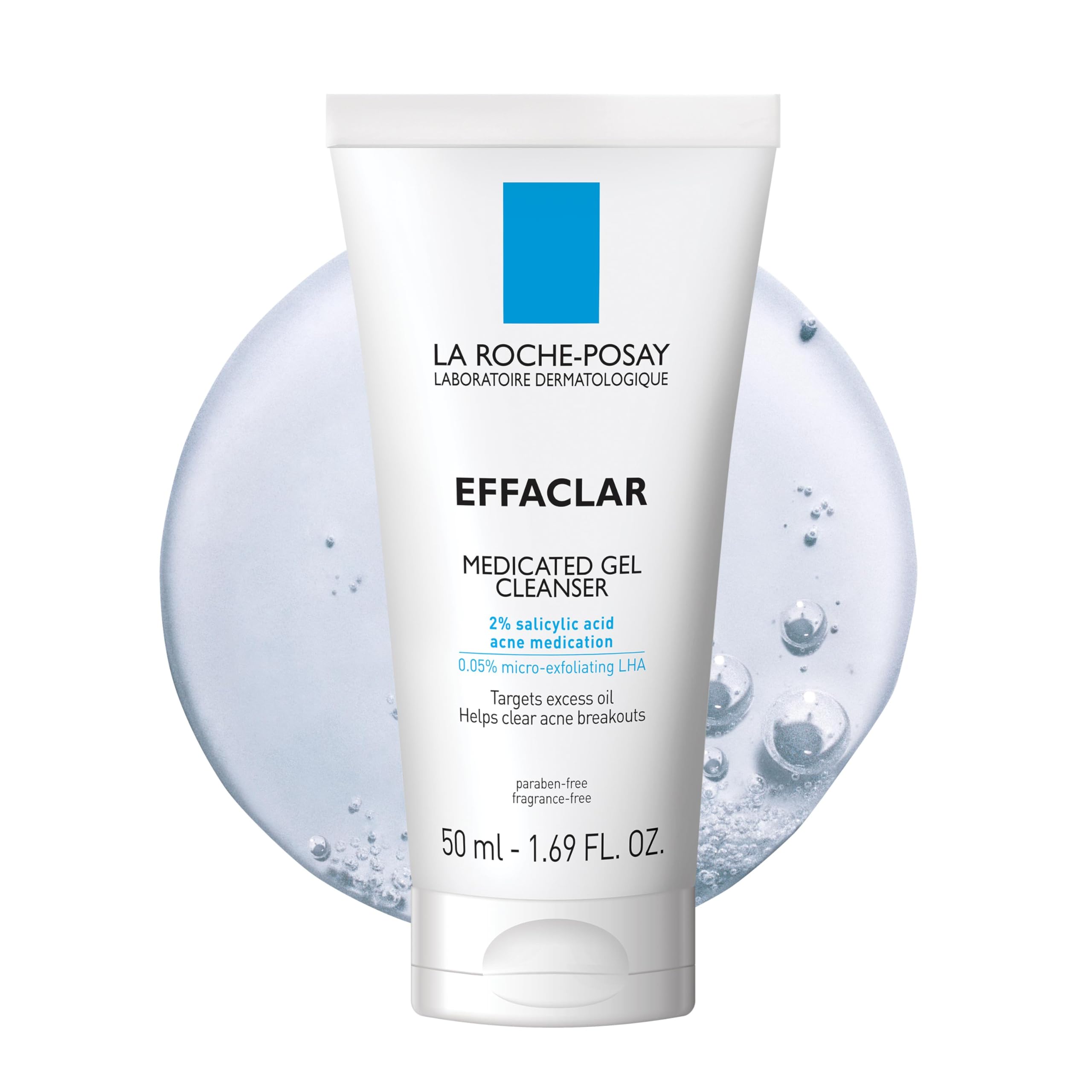 La Roche-Posay Effaclar Medicated Acne Face Wash with Salicylic Acid, 1.7oz