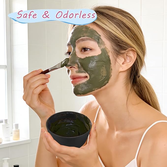 Black Silicone Mixing Bowls Facial Mask Serve Bowl Cosmetic Beauty Tool with Stirring Sticks for Skincare DIY Craft Home Salon - 6 Pcs