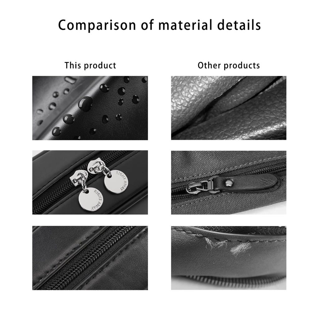RIGHT AWAY Small Makeup Bag for Purse,Travel Cosmetic Bag Organizer for Women,Cute Make Up Pouch Waterproof Toiletry Bag with Zipper,Portable Makeup Case Skincare Bag for Travel Accessories(Black)