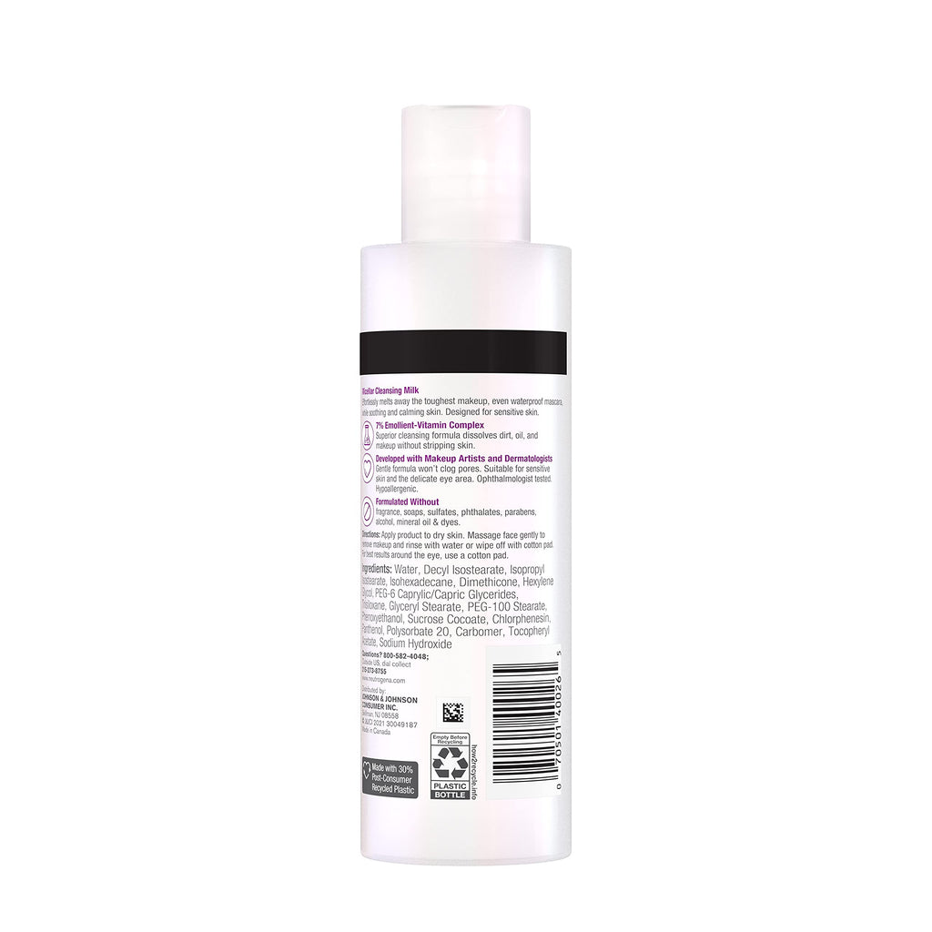 Neutrogena Makeup Melting Nourishing Micellar Milk, 6.7 fl oz