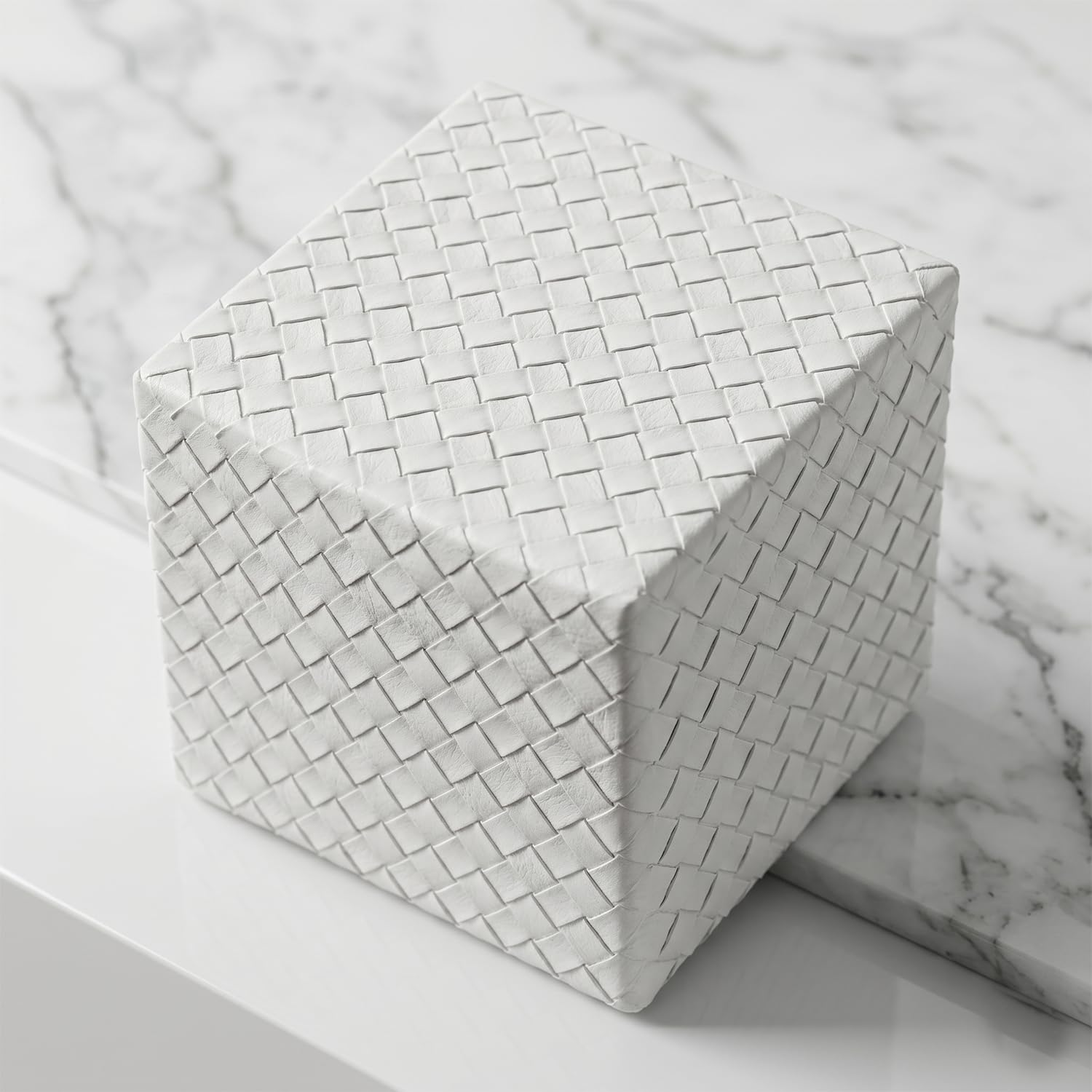 Tissue Box Cover Square,White Tissue Holder for Bathroom Accessories,Bathroom
