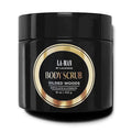LALICIOUS Gilded Woods LA-MAN Body Scrub | Exfoliating Sugar Scrub for Men | Body Exfoliator for Dead Skin & Optimal Hydration | Pure Cane Sugar + Coconut Oil | Large 16oz