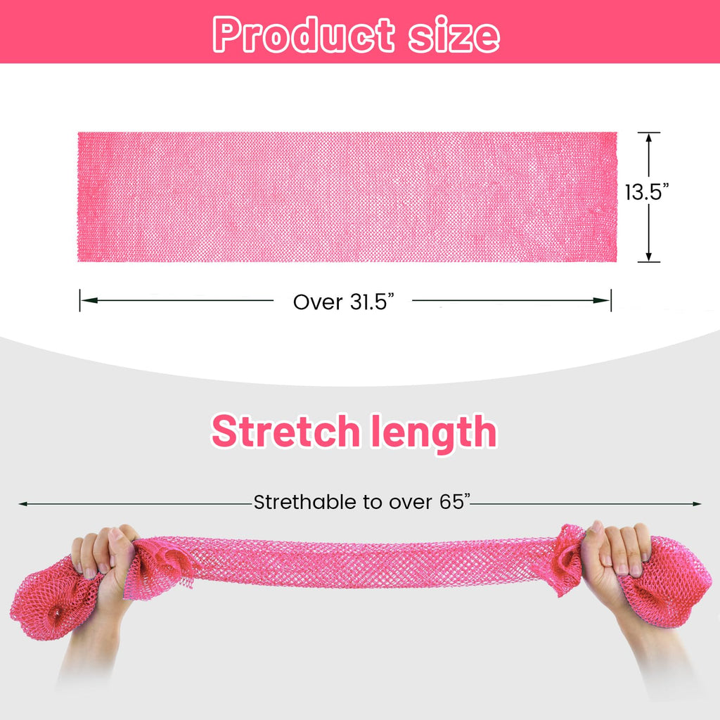 ZOCY African Net Sponge, Authentic Exfoliating Body Scrubber for Bath and Shower, Multiple Textures with Gentle Deep Exfoliating and Rich Lather for All Skins (Pink)