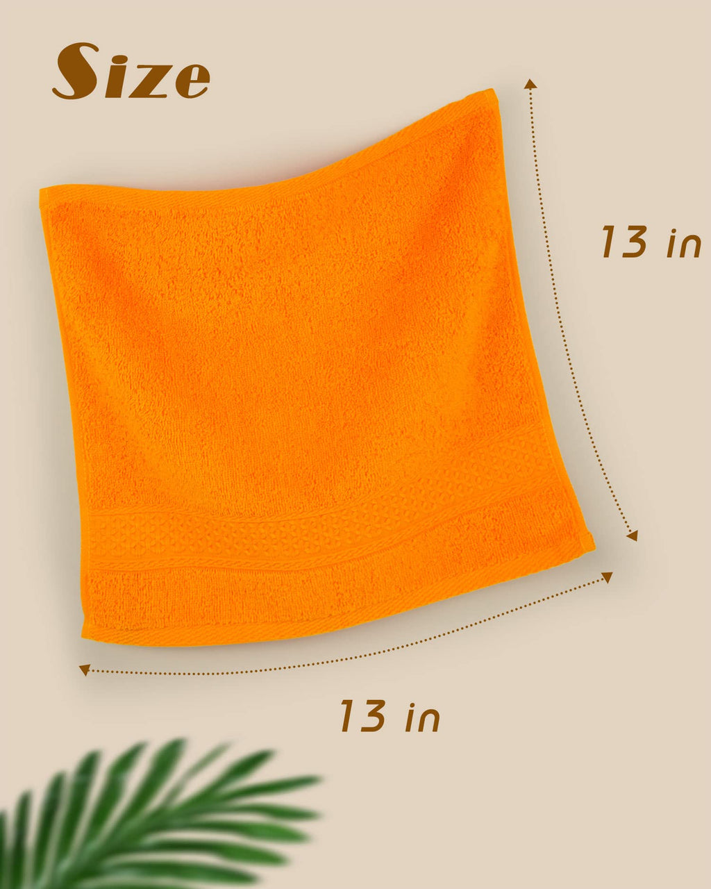 Cleanbear Shower Wash Cloths Soft Cotton with 6 Colors, 13 by 13 Inches