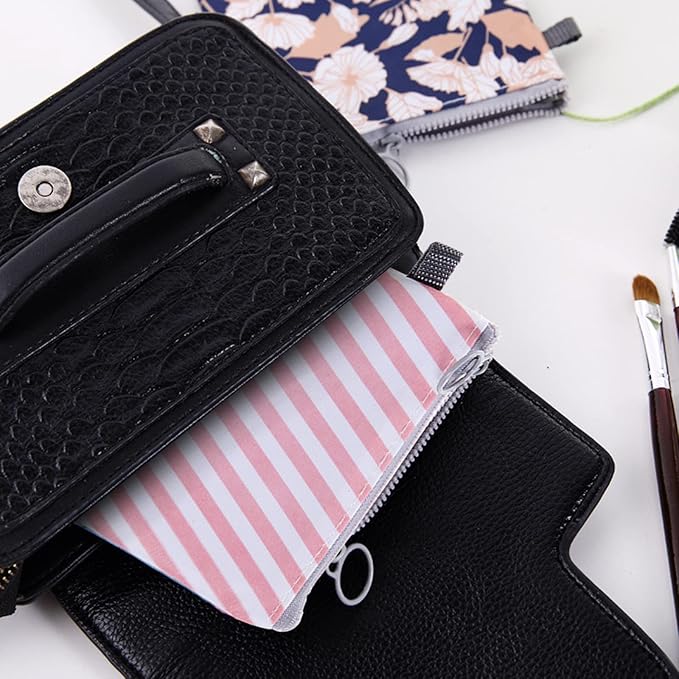 Tuciyke Sanitary Napkin Storage Bag,Menstrual Cup Pouch,9 Pack Portable Sanitary Napkin Pads Storage Bags Feminine Menstruation First Period Bag for Teen Women Ladies