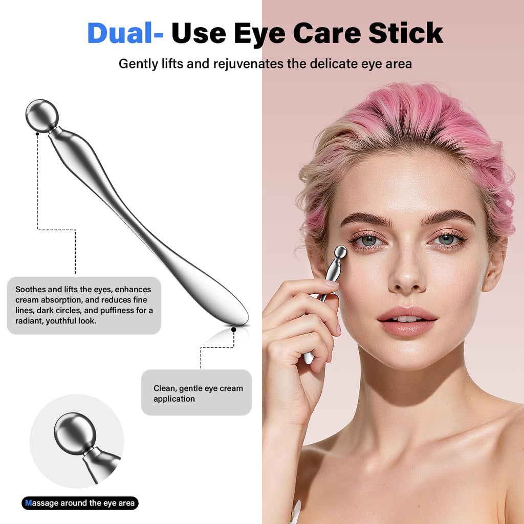 304 Stainless Steel Guasha Muscle Scraper Set, 5 in 1 Gua Sha Massage Kit and Derma Edge Scraping Tools for Physical Therapy- Deep Tissue Massage Scraper Tool for Body and Face Relaxation (Brown)