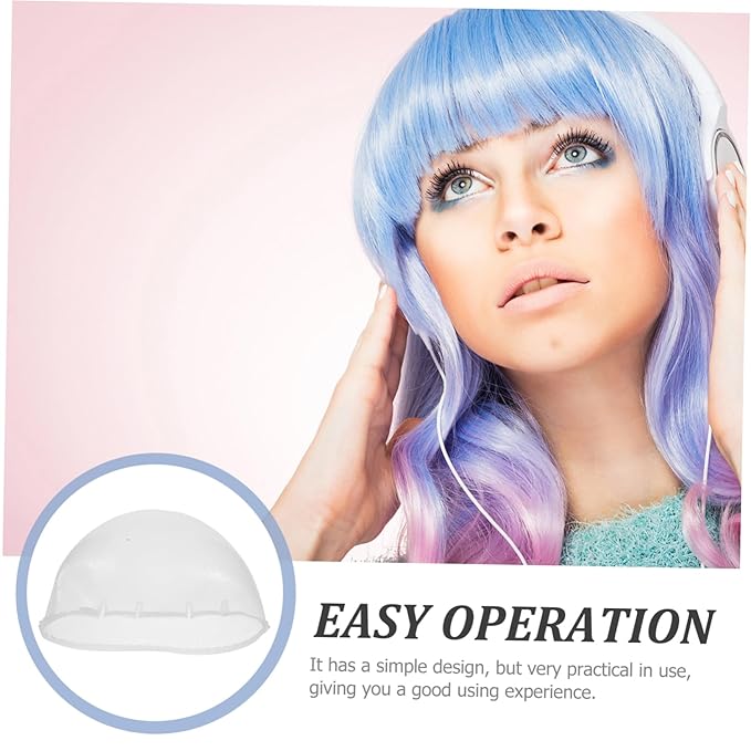 VALICLUD Silicone Highlighting Cap for Long Hair Hair Coloring Tool Cross Holes for Salon Use