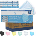 Litepak 500pcs Premium Disposable Face Mask SOFT 3ply - Individually Wrapped