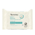 Aveeno Calm + Restore Unscented Makeup Remover Face Wipes, Fragrance Free Facial Cleansing Towelettes with Oat Extract & Calming Feverfew Leave Skin Feeling Soothed, Alcohol Free, 25 ct