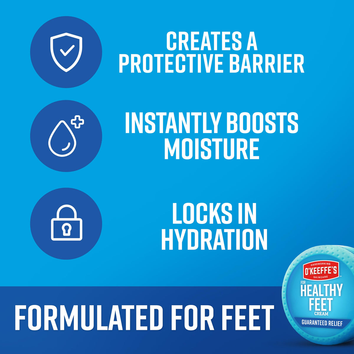 O'Keeffe's Healthy Feet Foot Cream, 3.2 oz Jar, 1-Pack For Extreme Dryness