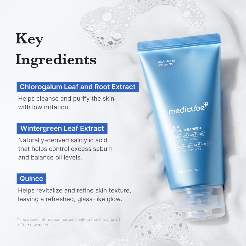 medicube Facial Cleanser Zero Foam Cleanser for Pore & Excess Oil Care