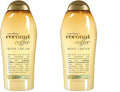 OGX Smoothing + Coconut Coffee Body Cream 19.5 oz, (Pack of 2)