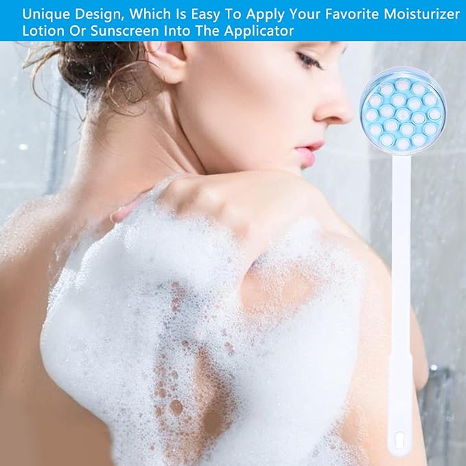 Back Lotion Applicator, ANGGREK Easy Touch Back Lotion Applicator Handle Lotion Ointment Applicator Body Leg Bath Brush Massager Massage Tool Lotion Applicator For Your Back