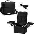 Yueieoun Large Travel Makeup Train Case, Big Makeup Bag Organizer Makeup Box,4 Tier Professional Cosmetic Storage Cases for Nail Tech Tattoo Storage Bag for Equipment and Supplies with luggage Sleeve