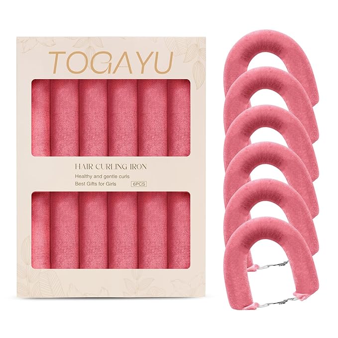 Togayu Heatless Curls Overnight Hair Care Set - Jumbo Velvet Hair Curlers