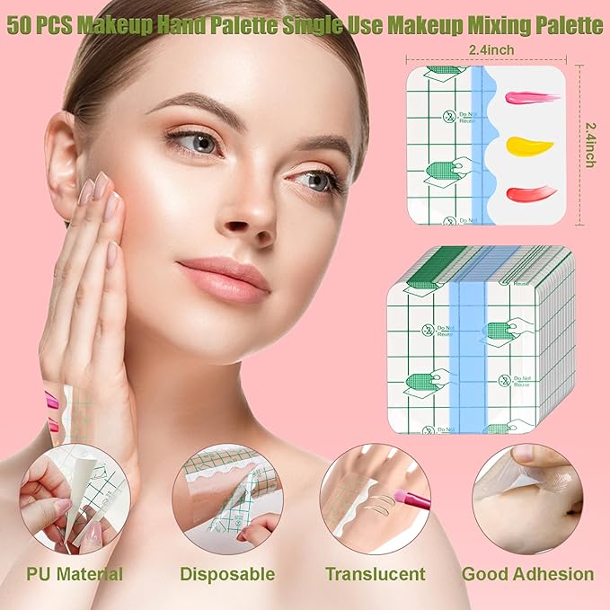 Makeup Mixing Palette, Makeup Hand Palette Single Use Makeup Mixing Tray