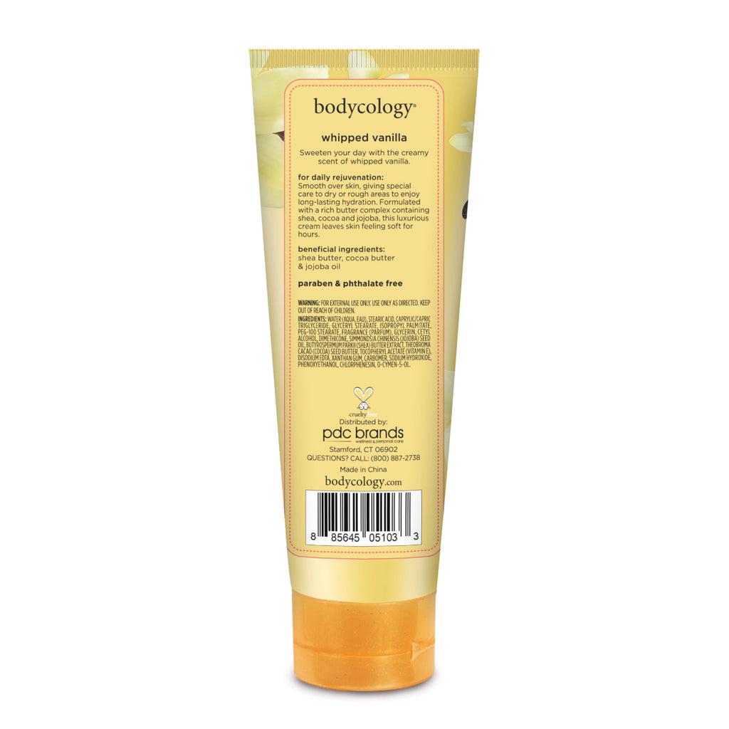 Bodycology Shea Butter Body Cream, Whipped Vanilla, 8 oz