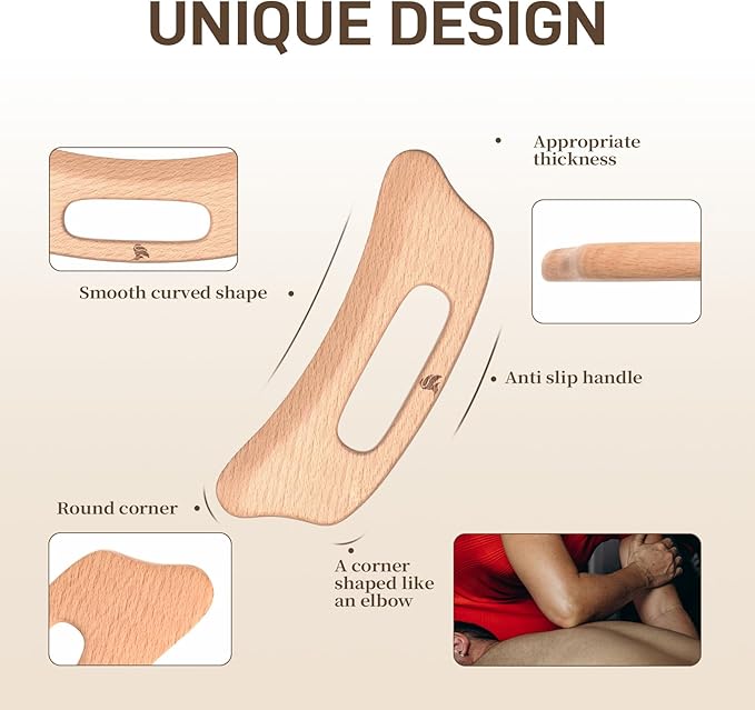 PYSEAN Wood Massage Tool (gua sha Board 2)