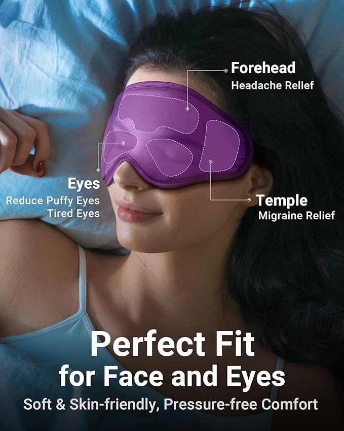 NEWLA Cooling Eye Mask for Puffy Eyes: Fsa Eligible Items Hsa, Ice Eye Pack for Migraine After Surgery Relief - Reuable Cold Compress for Headache Puffiness - Comfortable Perfect Fit Gel Sleep Mask
