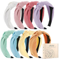 obeoby 8Pcs Girls Headbands, Knotted Headbands for Teen Girls Summer Outdoor Outfit Light Multicolor Series Easter Basket Stuffers Hair Accessories Trendy Stuff