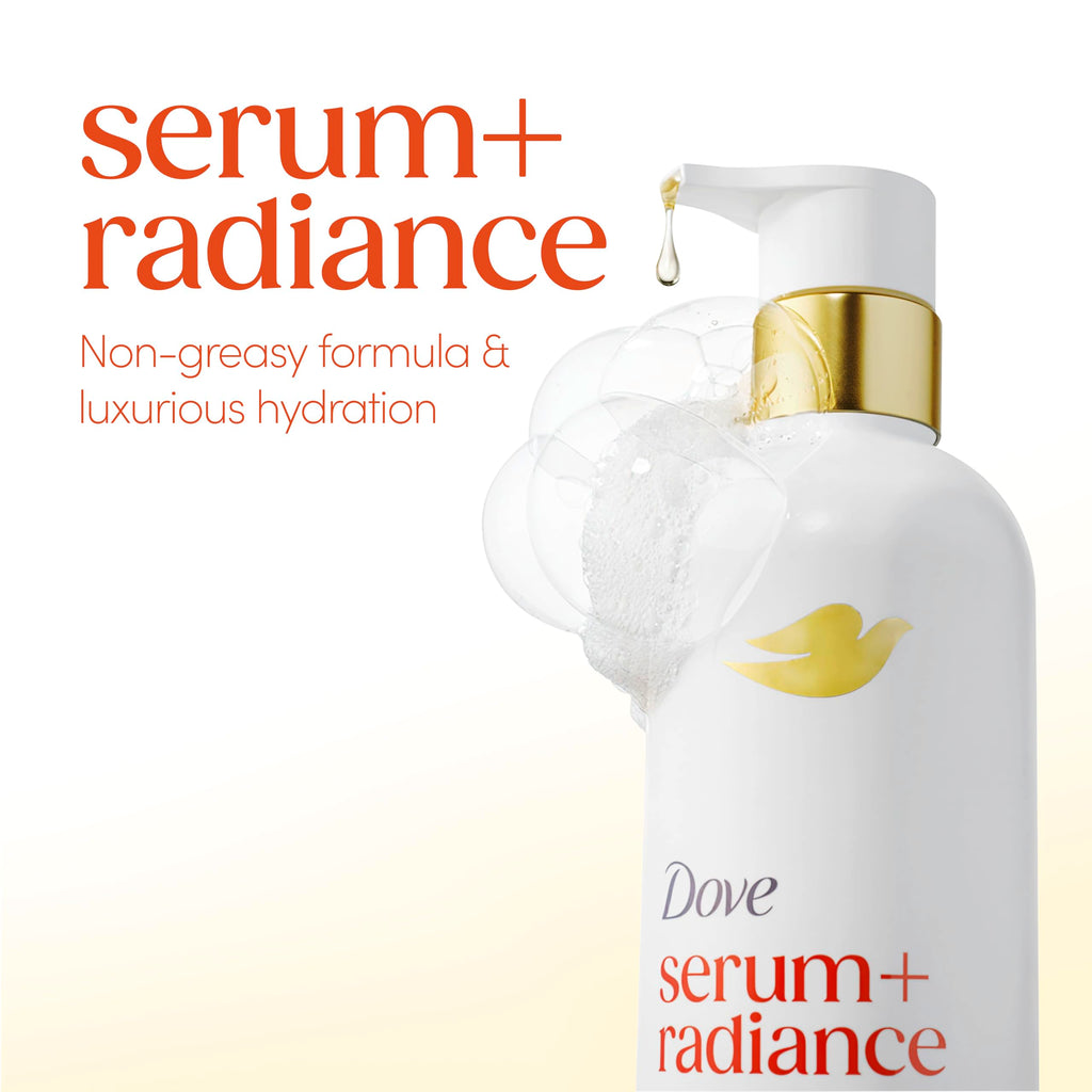 Dove Serum+ Radiance Oil Body Wash, Jojoba & Monoi Flower, 15.3 fl oz