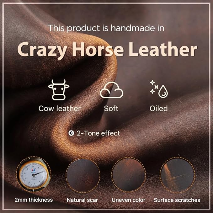 CONTACTS Full Grain Leather Manicure Set Case for Men Hairdressing and Nail Clipper Tool Organizer Travel Grooming Kit Pouch Empty Pouch by Handmade (Case Only)