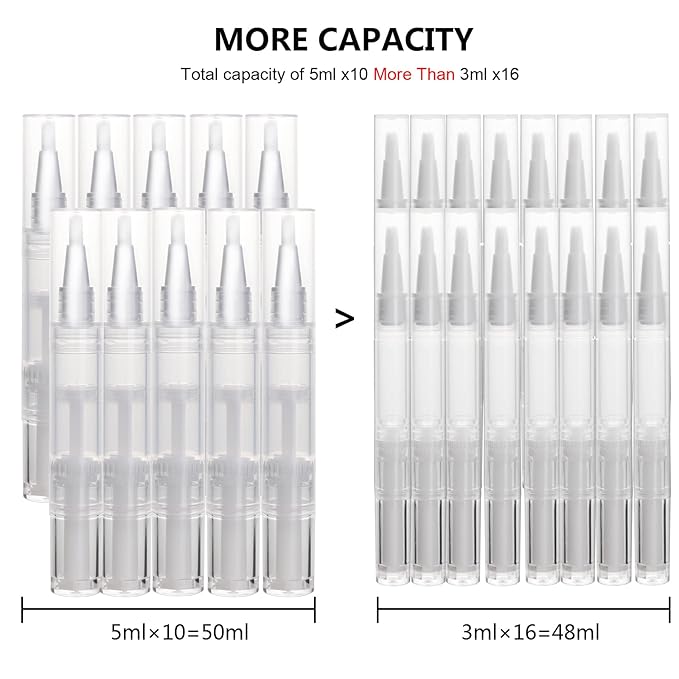 UPZIGS Empty Cuticle Oil Pen, 5ml-10 Pack