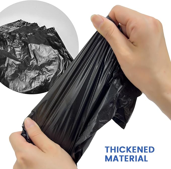 Personal Disposal Bags, Sanitary Napkin Bags Black Little Waste Bags, 300 Pack, Plastic Trash Bags with Handles for Feminine Tampons Hygiene Products