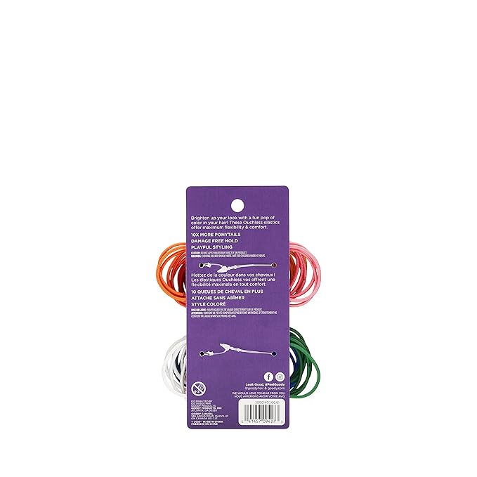 Goody Girls Ouchless Elastics, 2 mm, 72 Count