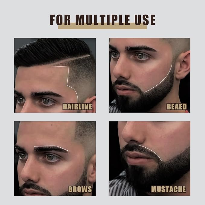 Noerrors 12Pcs White Barber Pencil Set Magic Hairline Pencils for Lineup Beard Shaping Guide Pen with Sharpener Barber Chalk for Men Hair Makeup Design