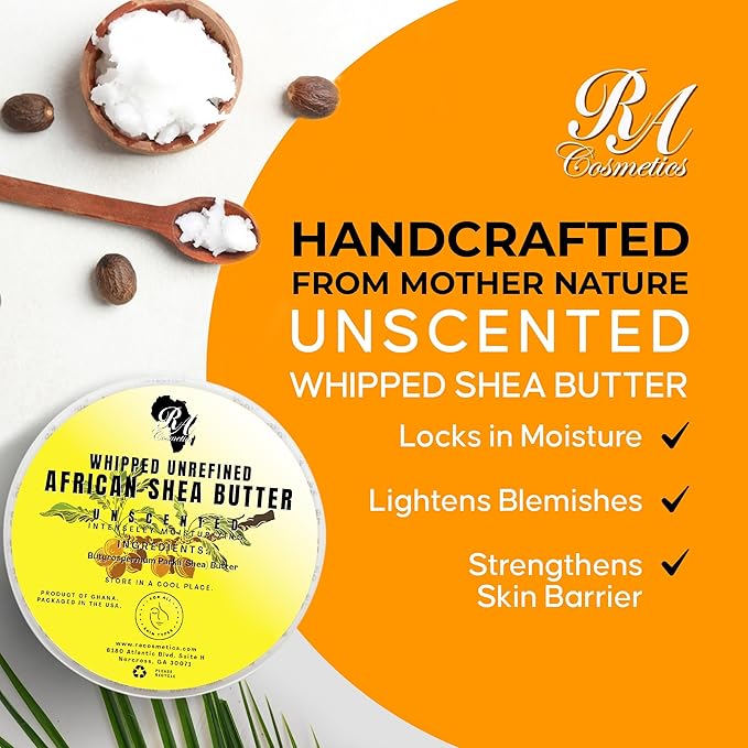 RA COSMETICS Pure Shea Butter, Unscented, 12oz