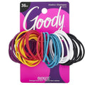 Goody Ouchless Hair Elastics 36-Count Brooke Assorted | No-Damage Ponytail Holders with Strong Tangle-Free Grip | Soft No-Pull Hair Ties for Fine to Medium Hair for Women & Men