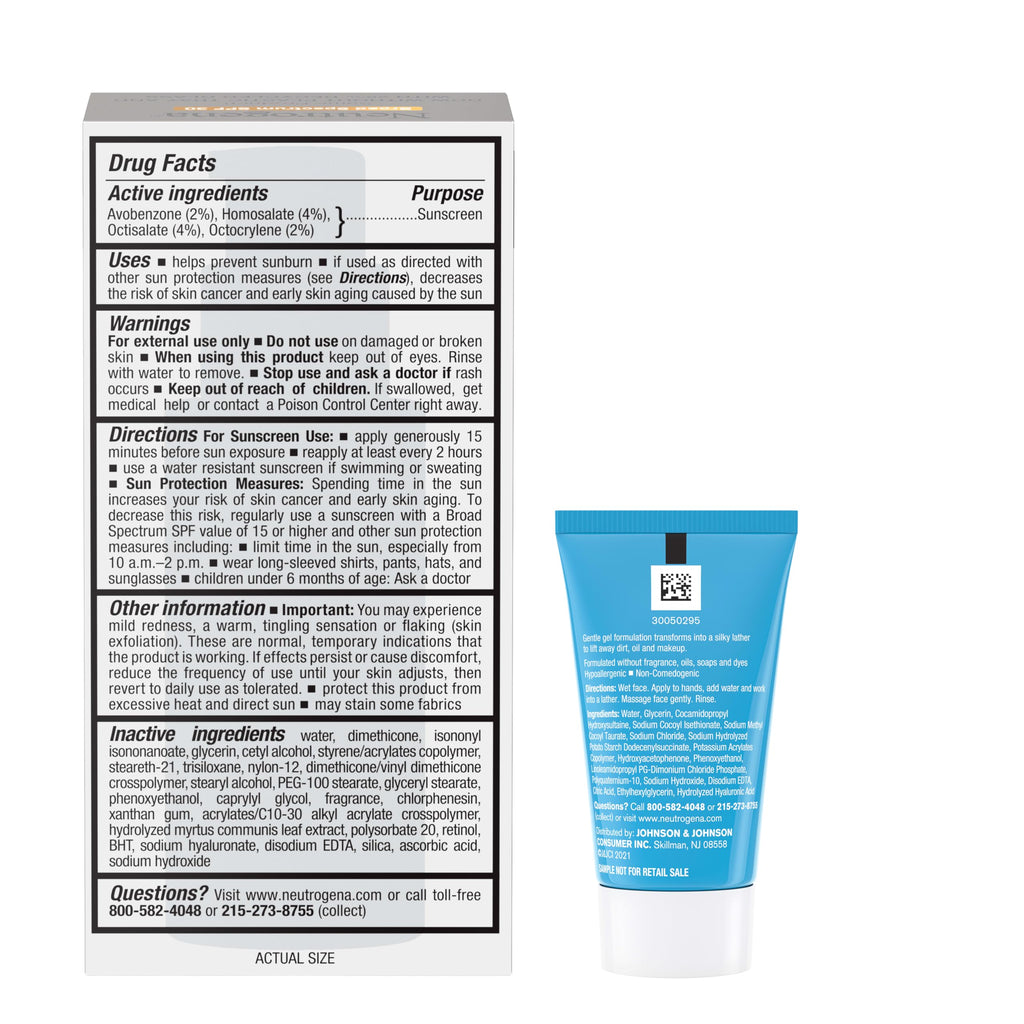 Neutrogena Rapid Wrinkle Repair Moisturizer SPF 30 + Trial Cleanser, 2 pk