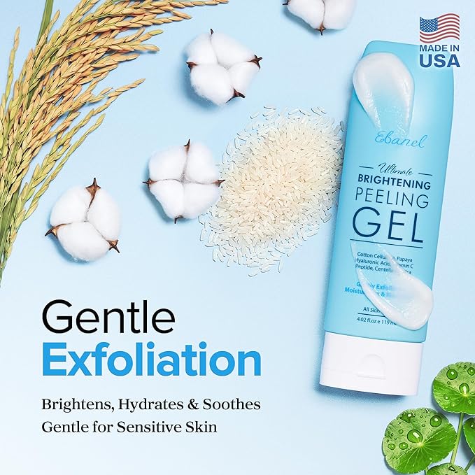 Ebanel Brightening Peeling Gel with Cellulose, Rice, Papaya, HA, Cica
