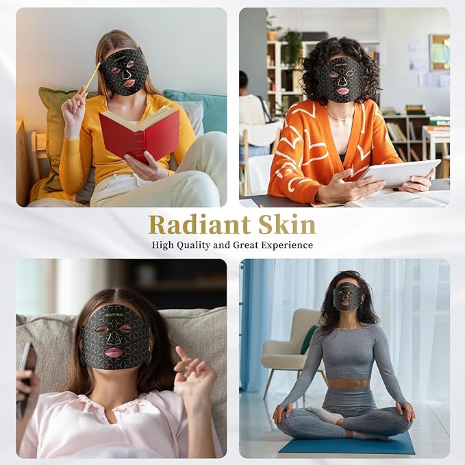 Red Light Therapy for Face & Neck, FDA-Cleared Red Light Mask with 850nm NIR, 7-1 Colors LED Light Therapy mask, Rechargeable LED Mask for Anti-Aging, Skin Firming & Radiant Glow at Home