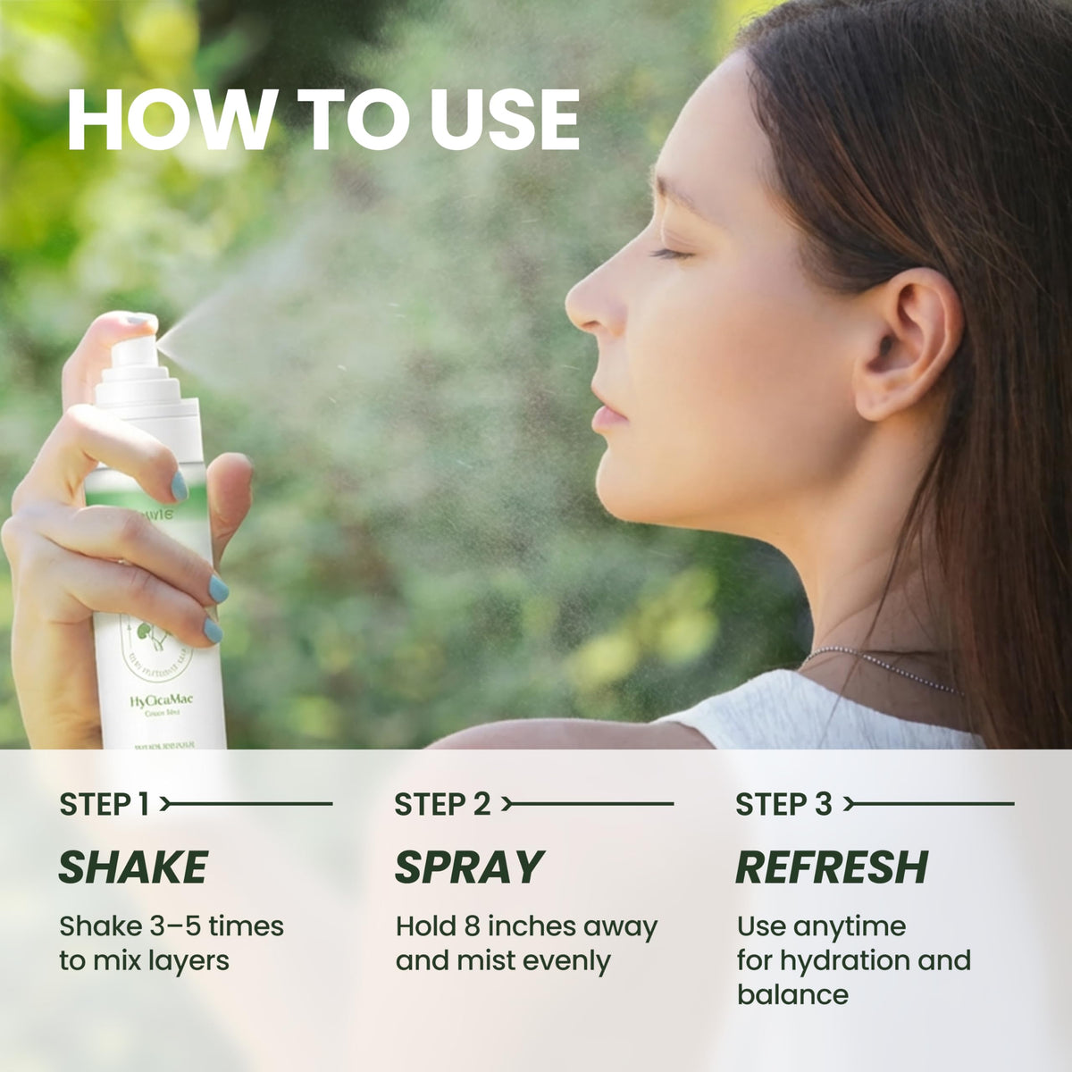 elravie HyCicaMue Green Face Mist | Calming Spray | 3.38 oz (100ml)