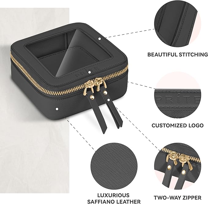 Prite Clear Makeup Bag Small Travel Cosmetic Case Toiletry Bag for Women