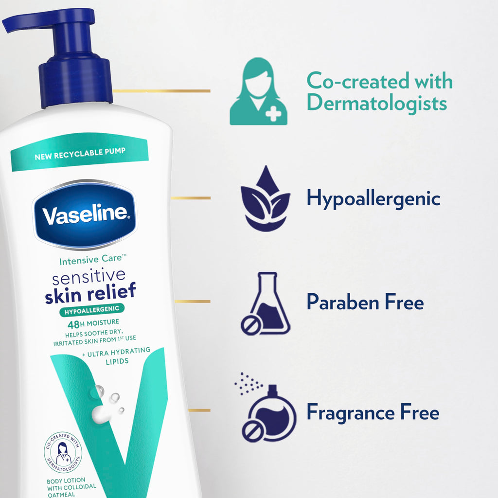 Vaseline Intensive Care™ Body Lotion Sensitive Skin Relief 20.3oz 4ct