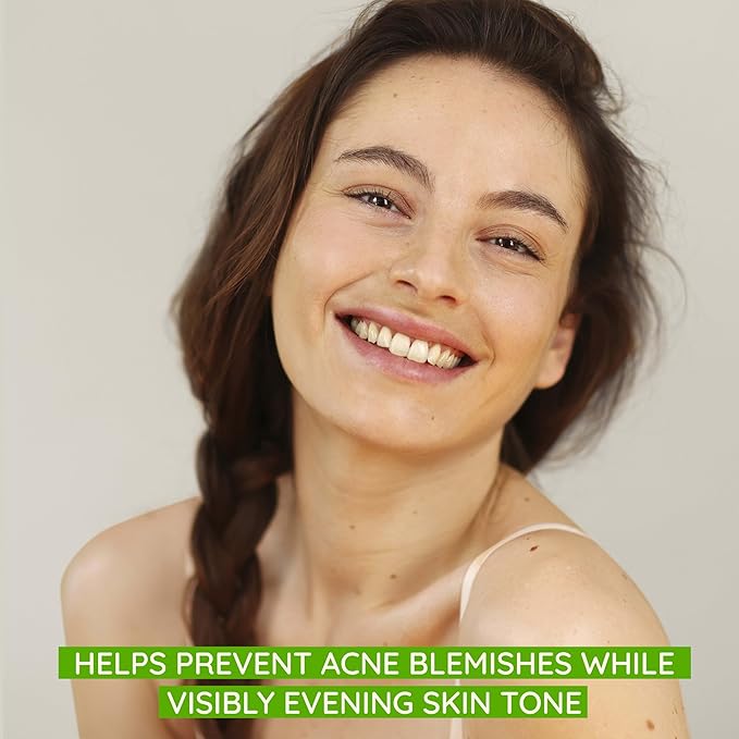 Aveeno Positively Radiant Clear Complexion Face Moisturizer, Acne Facial Lotion with Soy and Salicylic Acid for Oily Skin, Hypoallergenic Formula, Paraben-Free, Non-Comedogenic, Pump, 4 Fl Oz