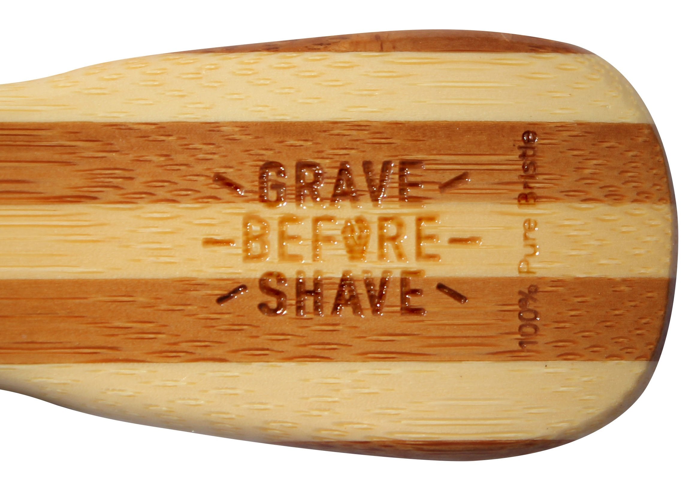 Grave Before Shave Beard Brush for Men with 100% Wild Boar Bristles and Bamboo Wood Handle