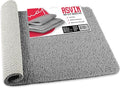 Asvin Soft Textured Bath, Shower, Tub Mat, 24x16 Inch Rectangular, Phthalate Free, Non Slip Comfort Bathtub Mats with Drain, PVC Loofah Bathroom Mat for Wet Areas, Quick Drying, Grey